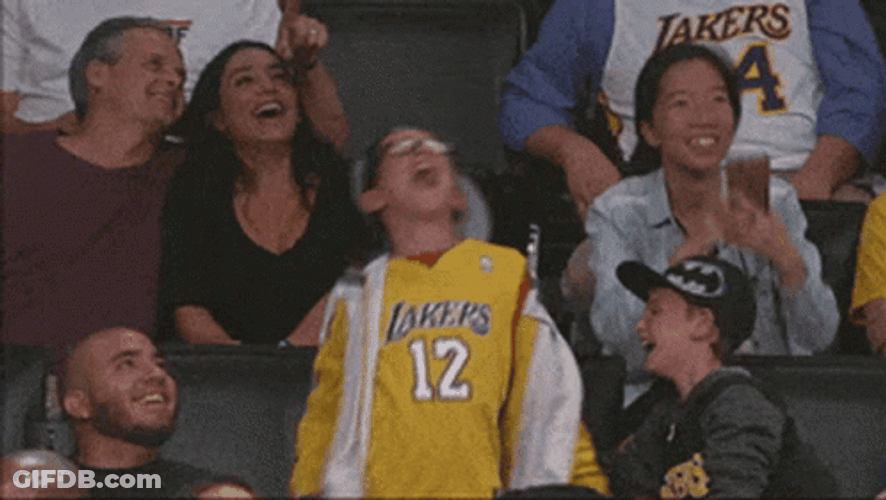 Lakers Fan Crazy Harlem Shake GIF