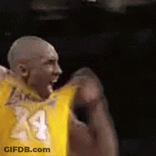 Lakers Kobe Bryant Proud Scream GIF