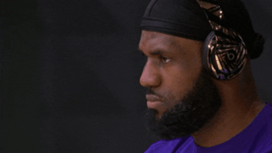 Lakers Lebron James Listening Music GIF