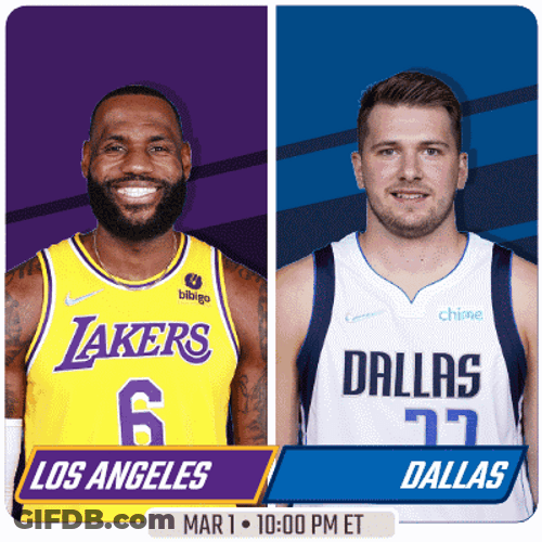 Lakers Lebron Vs Luka Game Day GIF