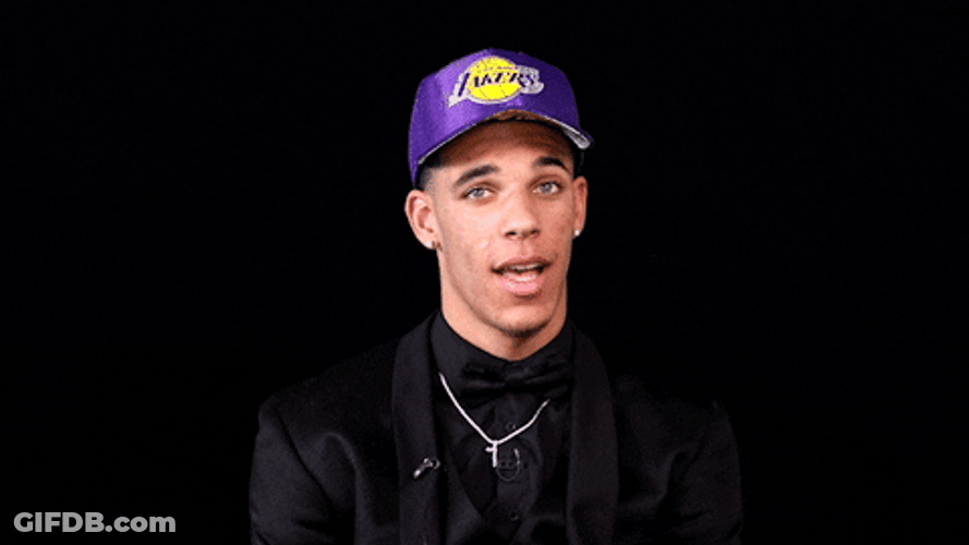 Lakers Lonzo Ball Winking GIF