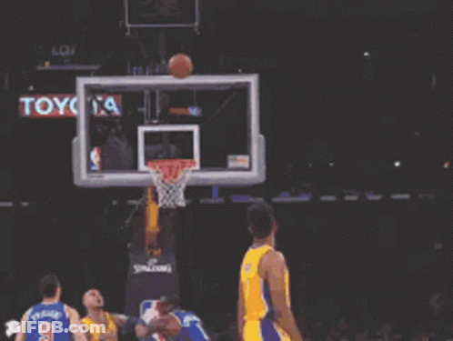 Lakers Player Jumping With Arms Outstretched GIF