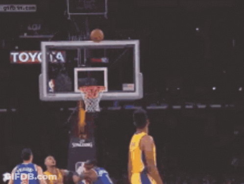 Lakers Player Jumping With Arms Outstretched GIF