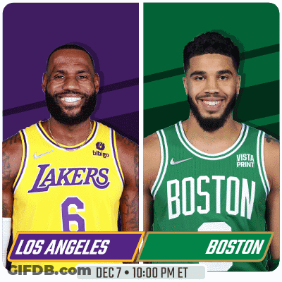 Lakers Vs Celtics Basketball Poster GIF