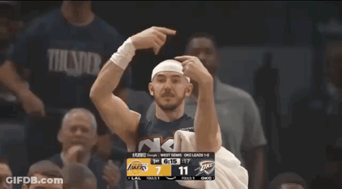 Lakers Vs Oklahoma City Thunders Basketball Game GIF