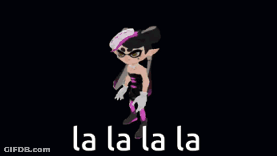 Lalala Dance Of Splatoon With Dark Background GIF