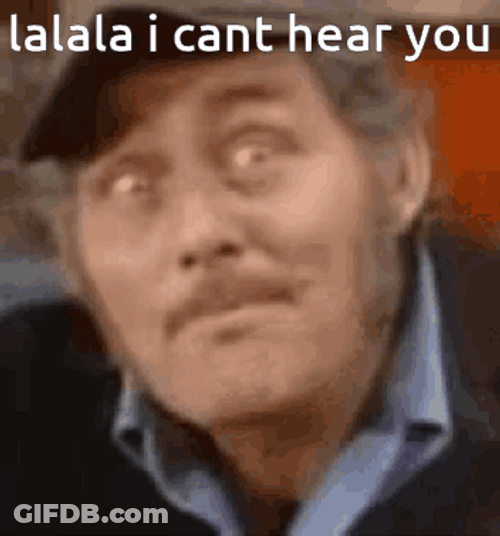 Lalala I Can't Hear You Wide Eyes Robert Shaw GIF