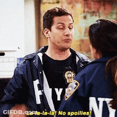 Lalala No Spoilers Andy Samberg GIF