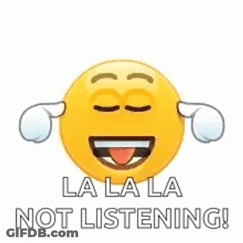 Lalala Not Listening Emojie GIF