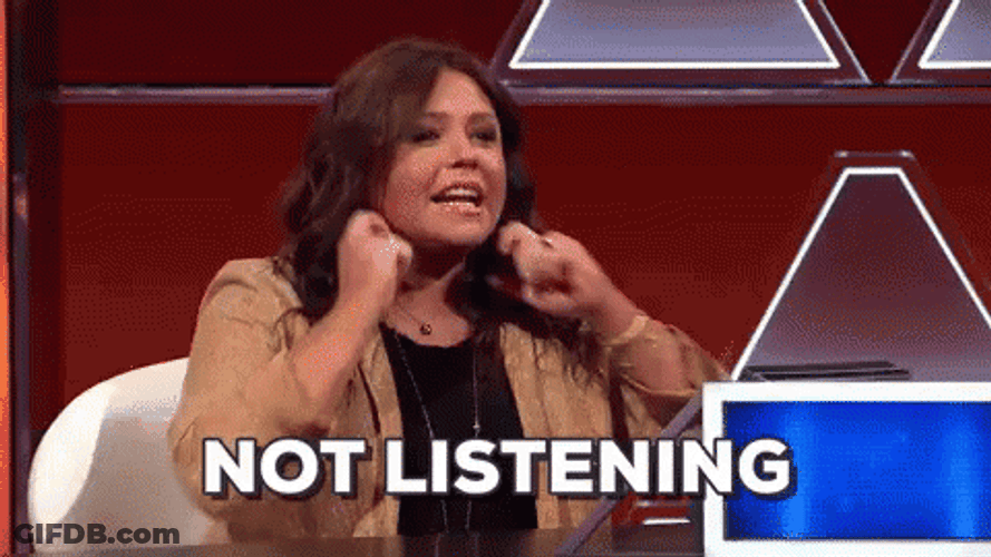 Lalala Rachel Ray Not Listening GIF