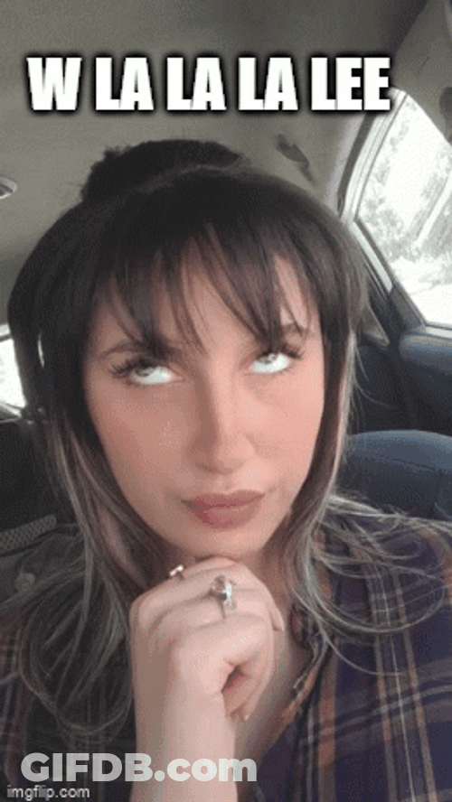 Lalala Reaction Woman Rolled Her Eyes GIF