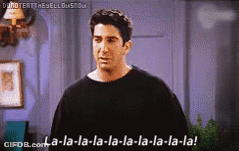Lalala Ross Geller Not Listening GIF