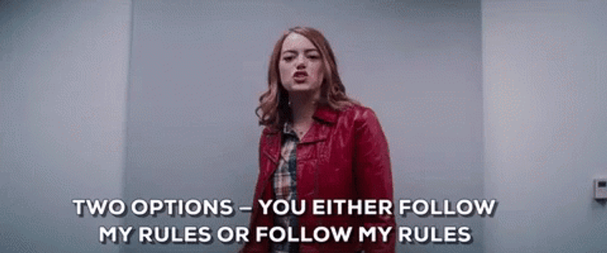 Lalaland Emma Stone Follow My Rules GIF