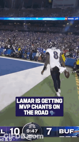 Lamar Getting MVP Chants On The Road GIF