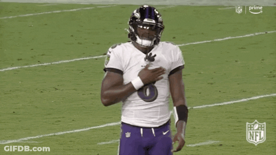 Lamar Jackson Brushing Chest GIF