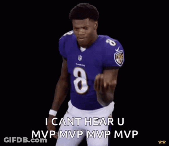 Lamar Jackson Can't Hear Cheering For Mvp GIF