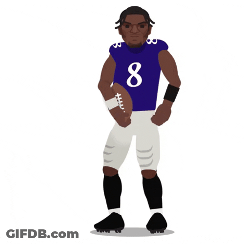 Lamar Jackson Cartoon Shades On GIF