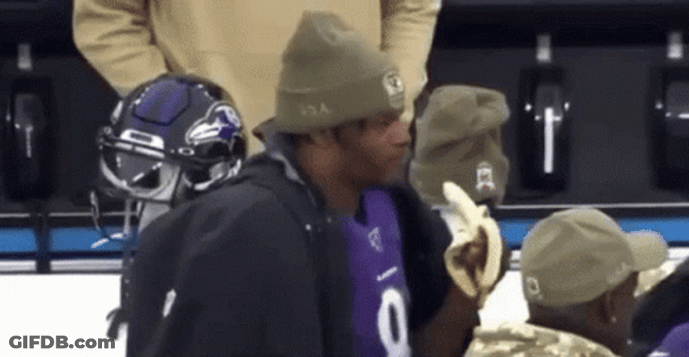 Lamar Jackson Eating Banana GIF
