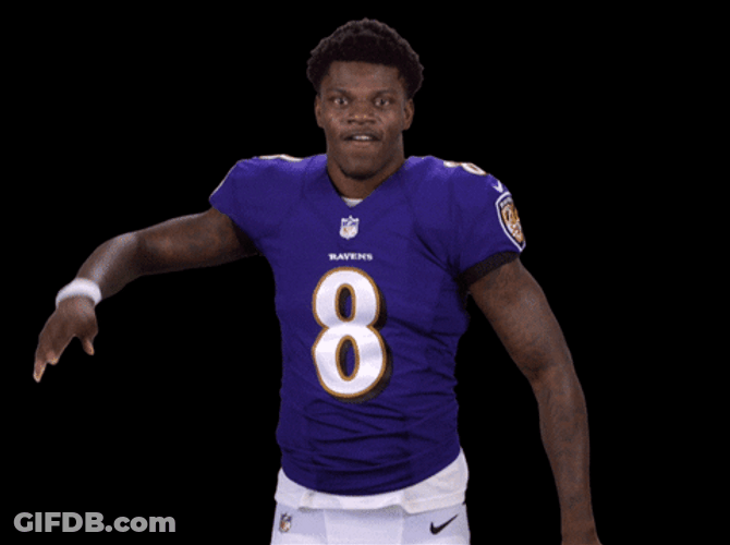 Lamar Jackson Hitting Gesture GIF