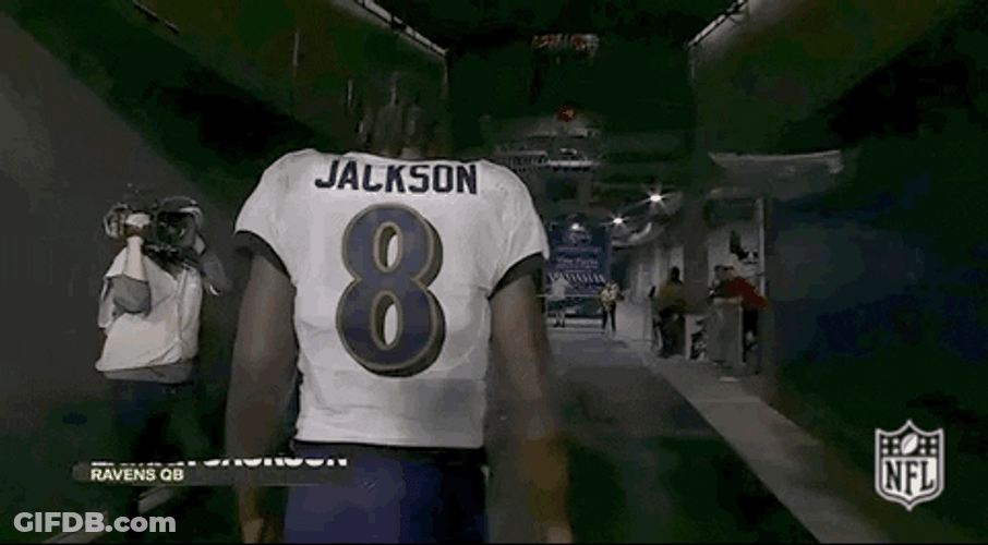 Lamar Jackson Hitting GIF