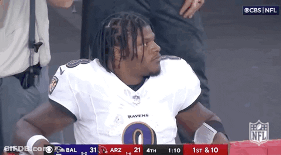 Lamar Jackson In White Uniform GIF