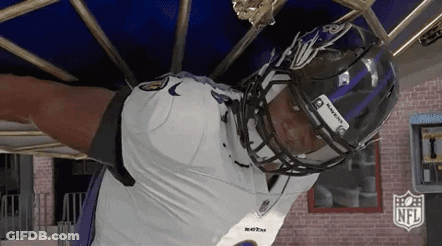 Lamar Jackson Lifting Globe GIF
