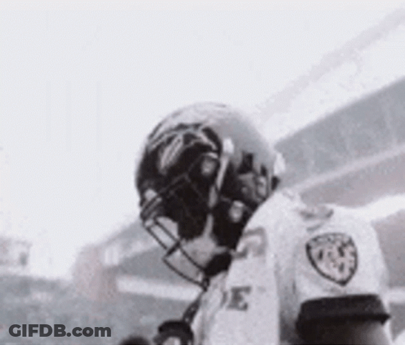 Lamar Jackson Looking Down Black And White GIF