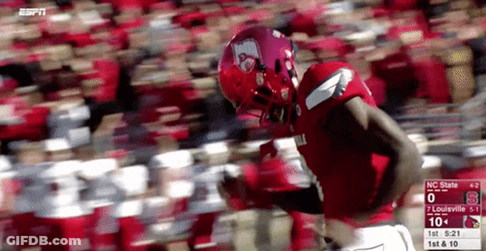 Lamar Jackson Running In Red GIF