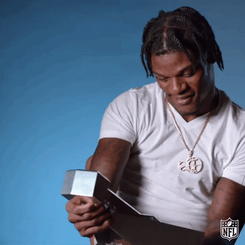 Lamar Jackson Showing Trophy GIF