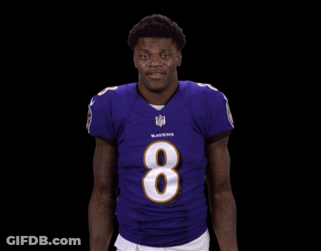 Lamar Jackson Shrugging While Shaking Head GIF