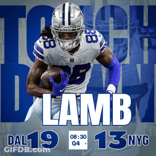 Lamb On Thursday Night Football GIF