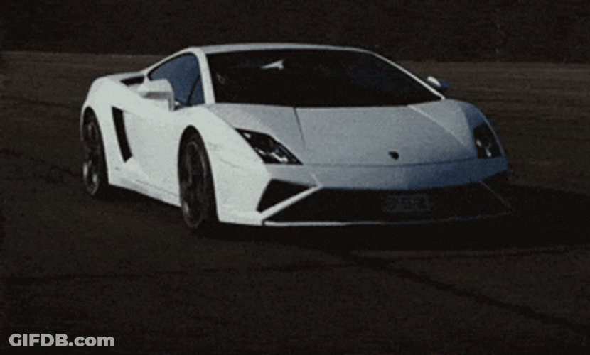 Lamborghini Aventador 2011 White GIF