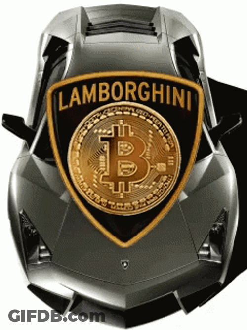 Lamborghini Bitcoin Crypto Animation GIF