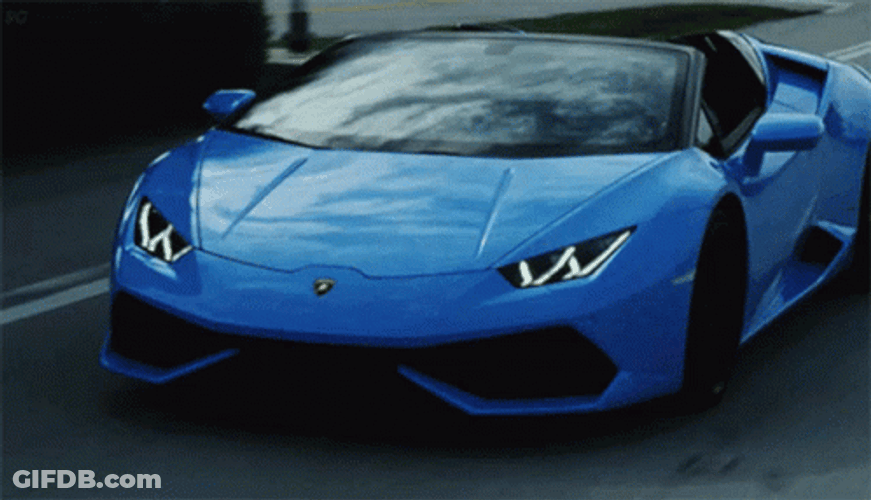 Lamborghini Huracan Aqua Blue 2014 GIF