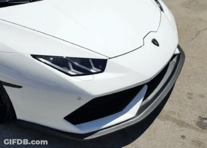 Lamborghini Huracan White Lambo Cars GIF