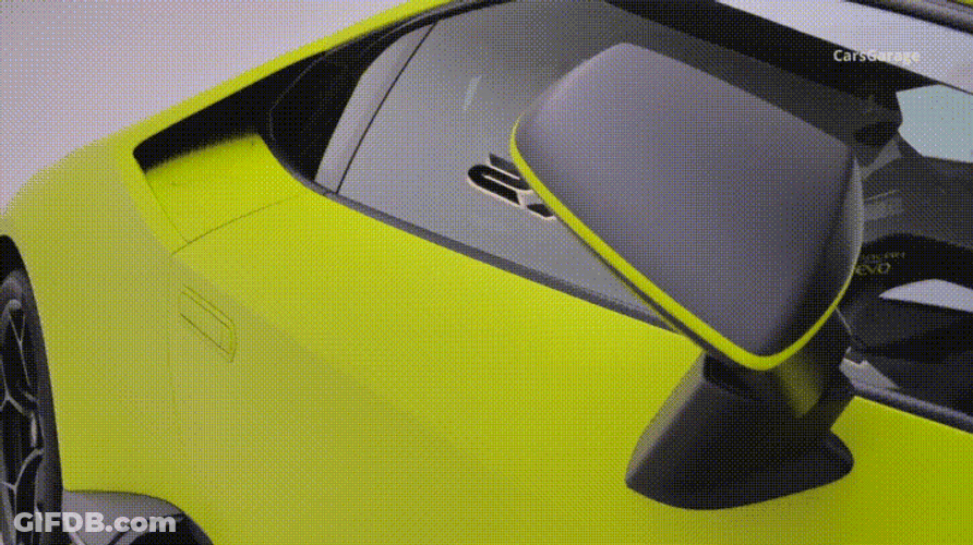 Lamborghini Neon Yellow Huracan 3D Model Overview GIF