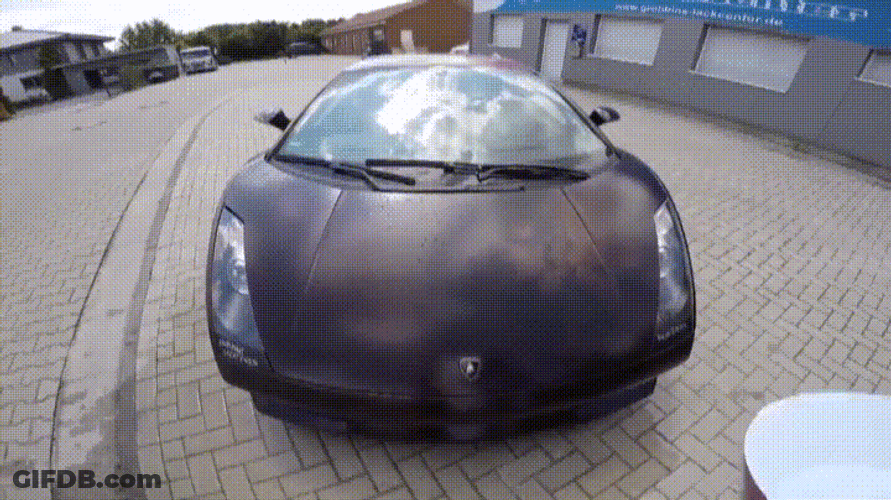 Lamborghini Paint Splash Captain America GIF