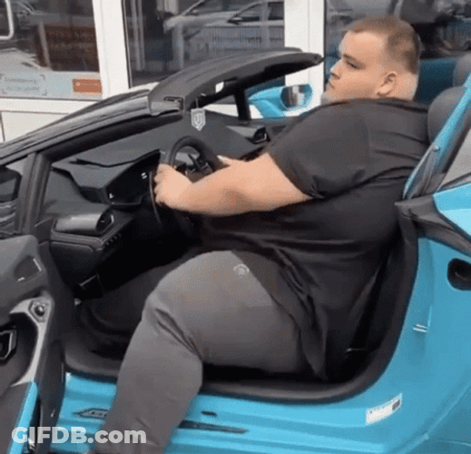 Lamborghini Ride Fat Comedy Handshake GIF