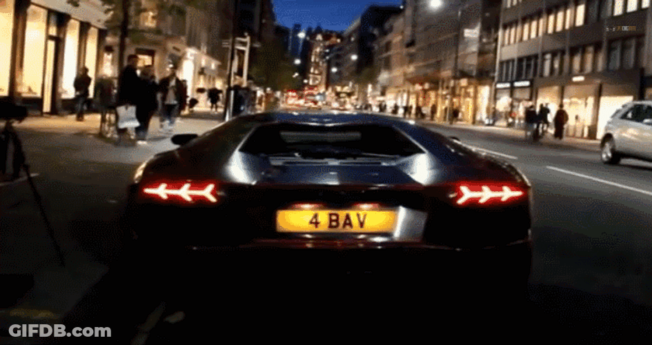Lamborghini Sports Car Fire Burning GIF