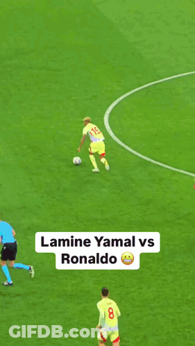 Lamine Yamal And Ronaldo Soccer Game GIF