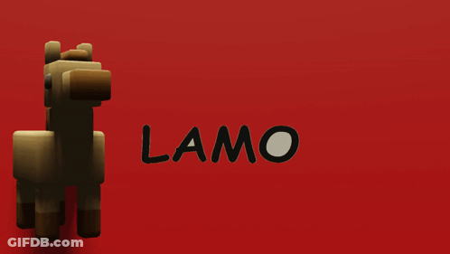 Lamo Word On Red Background GIF