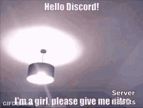 Lamp Hanging From Ceiling Saying Hello Discord GIF