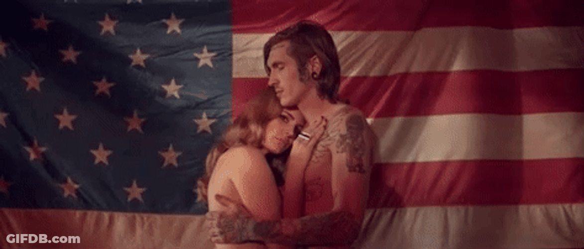 Lana Del Ray American Flag Silhouette GIF