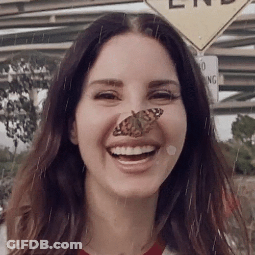 Lana Del Rey With Butterfly GIF