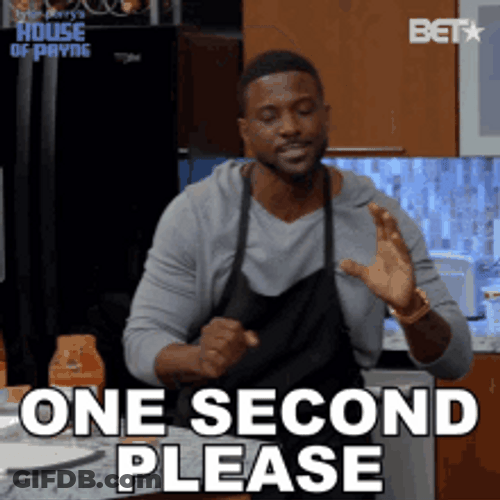 Lance Gross One Sec Please GIF