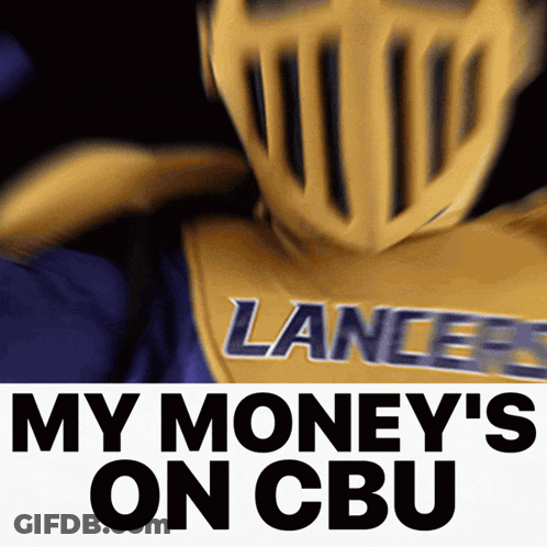 Lancers Mascot Saying My Money's On CBU GIF