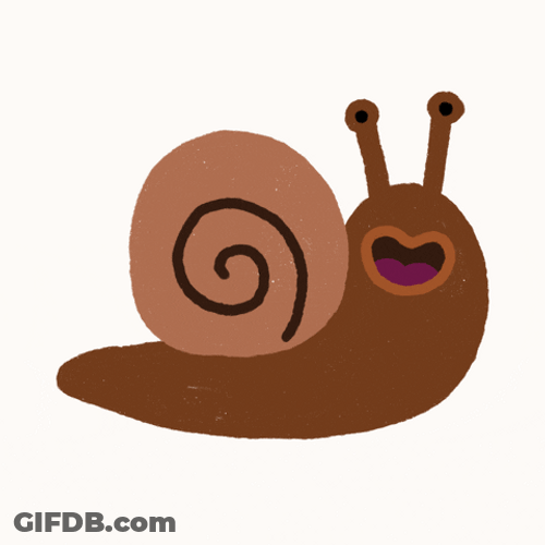 Land Snail Brown Happy Doodle GIF