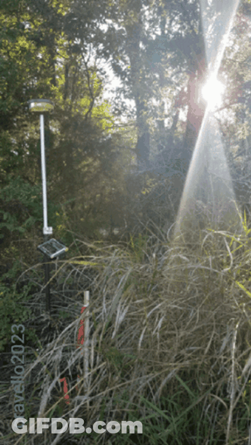 Land Surveying With Blinking Light GIF