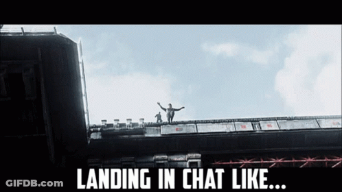 Landing In Chat Like GIF