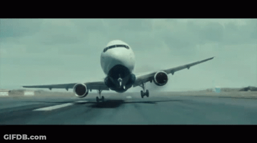 Landing Plane Crash Movie Flight10 GIF